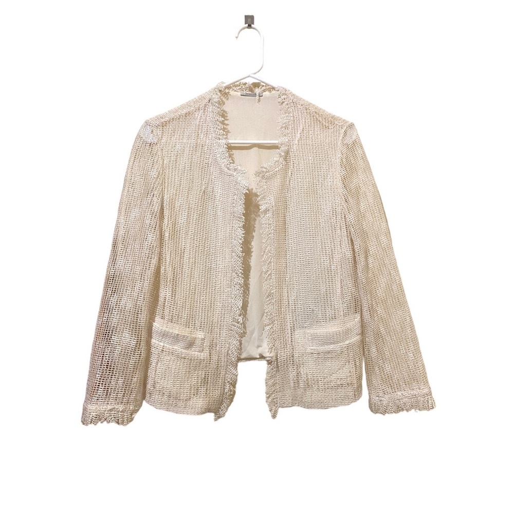 Intimissimi lightweight cream open jacket with pockets